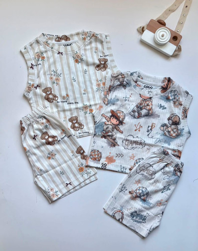 تاپ و شلوارک پنبه کوکو از۱سال تا ۱۳سال